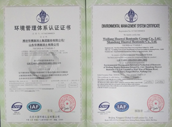 ISO14001环境管理体系认证证书